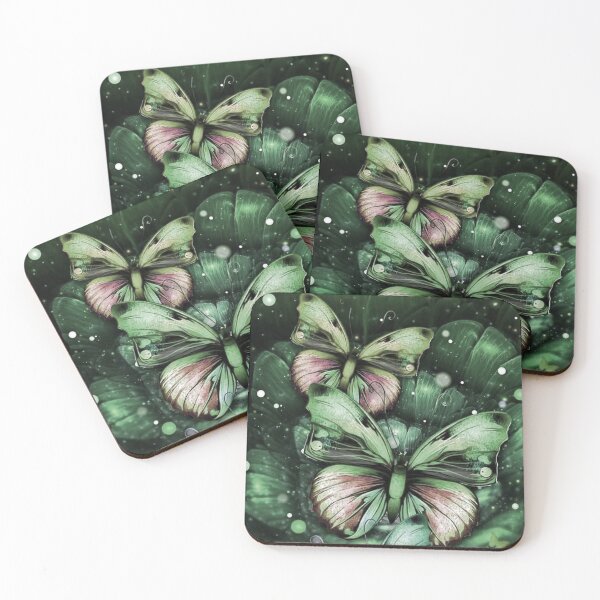 Item preview, Dignified Green Duo Butterflies designed and sold by NexusArts.