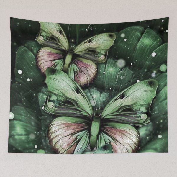 Item preview, Dignified Green Duo Butterflies designed and sold by NexusArts.