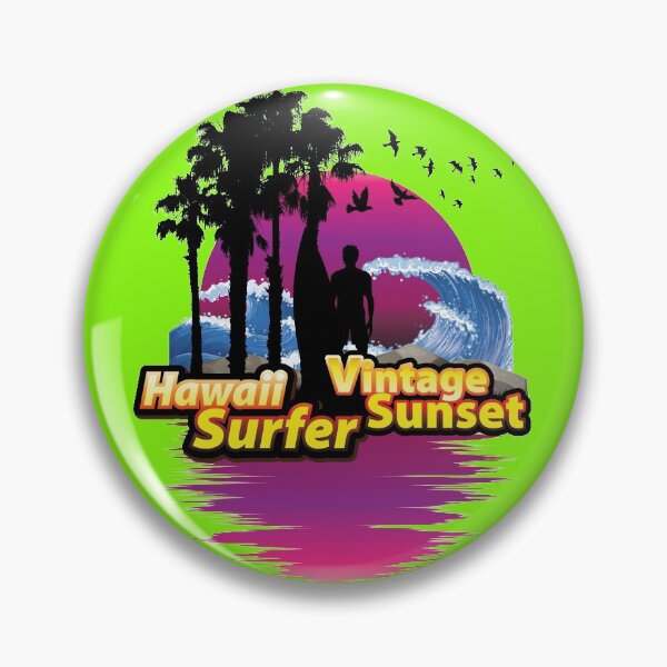Item preview, VINTAGE SUNSET HAWAII SURFER designed and sold by RIGHTCHUS.