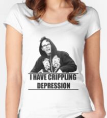 I Have Crippling Depression IDubbbzTV Women's Fitted Scoop T-Shirt