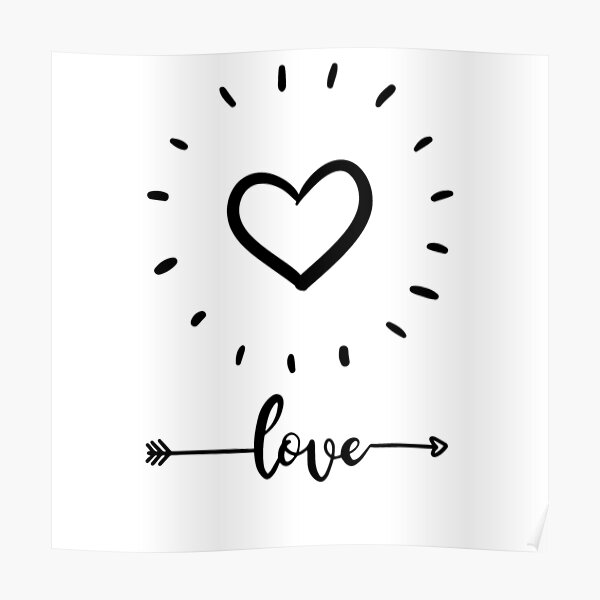 Beautiful love hearts Poster