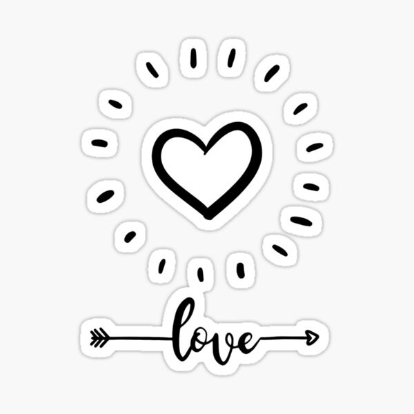 Beautiful love hearts Sticker