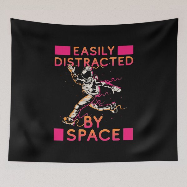 Item preview, Easily Distracted By Space - Astronaut Helmet - A Great Design For gifts For Space Enthusiasts designed and sold by crazycollective.