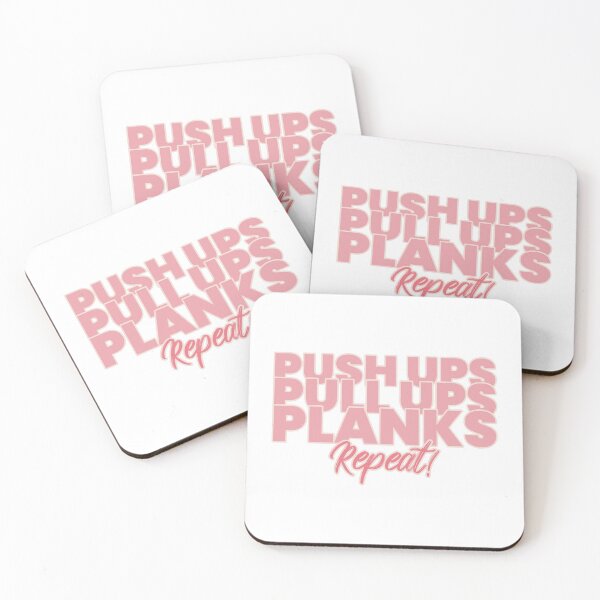 Item preview, Push Ups Pull Ups Planks Repeat designed and sold by RiseandShineTee.