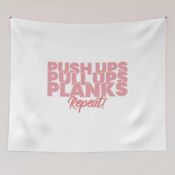 Item preview, Push Ups Pull Ups Planks Repeat designed and sold by RiseandShineTee.