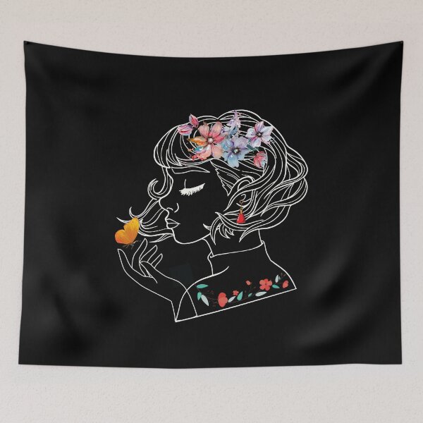 Item preview, face floral, human face, flower drawing, flowers drawing, human face designed and sold by salmamzr.