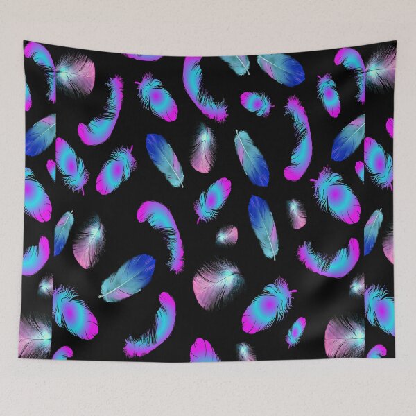 Item preview, BLUE PINK COLORED FEATHER designed and sold by samArtline.