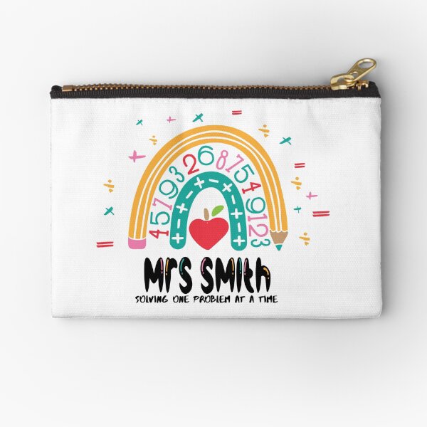 Personalised Maths Teacher : Mrs Smith Zipper Pouch
