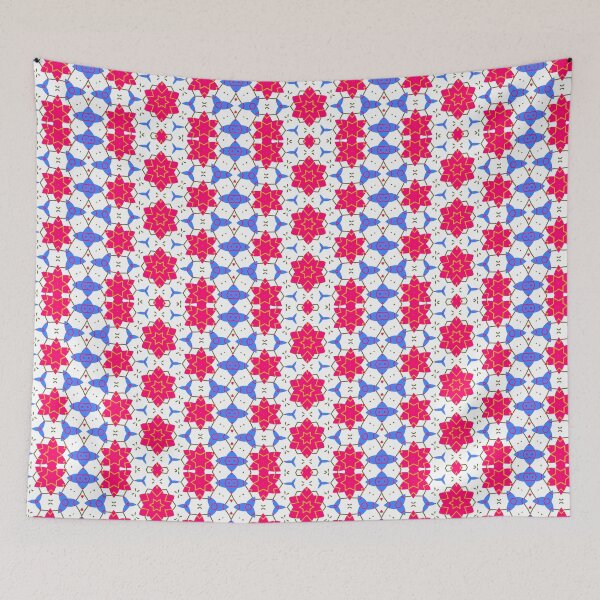 Item preview, Bright and Cheerful Nordic Scandinavian Geometric Color Pattern in Blue, Green, Purple, Yellow, Orange, and Red designed and sold by cozycaroline.