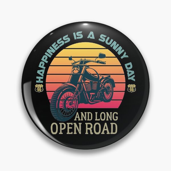 Item preview, Biker Happiness- happiness is a sunny day - Inspirational and motivational gift idea for bikers, motorbikers, motorcycle enthusiasts. designed and sold by Pero9.