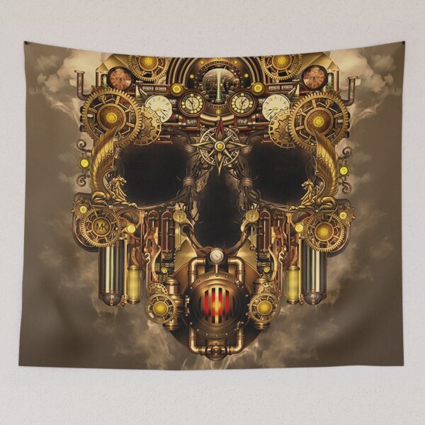 Item preview, Steampunk Skull Art  designed and sold by Maniakuk.