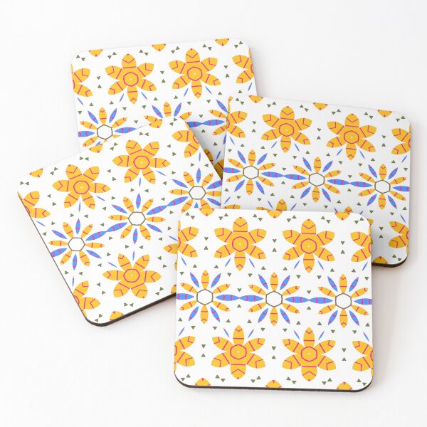 Item preview, Bright and Cheerful Nordic Scandinavian Geometric Color Pattern in Blue, Green, Purple, Yellow, Orange, and Red designed and sold by cozycaroline.