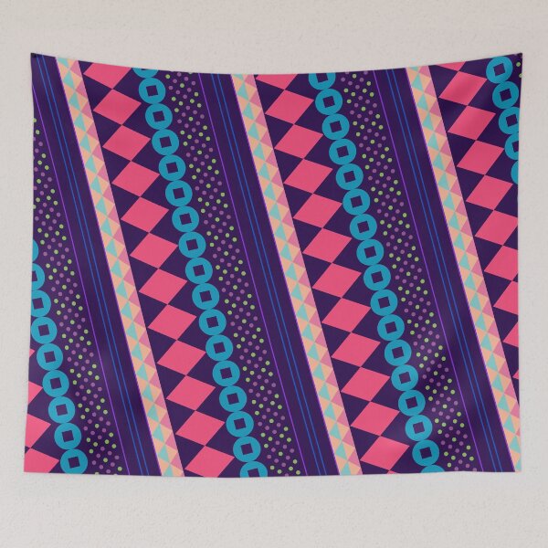 Item preview, Purple and Pink Retro Geometric Pattern  designed and sold by danaestudio.