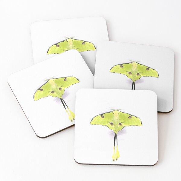Item preview, African Luna Moth with wartercolour designed and sold by AndrasVasasArt.