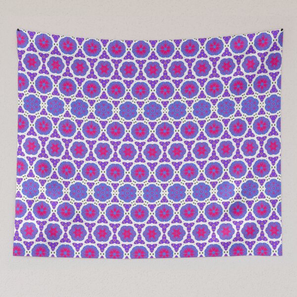 Item preview, Bright and Cheerful Nordic Scandinavian Geometric Color Pattern in Blue, Green, Purple, Yellow, Orange, and Red designed and sold by cozycaroline.