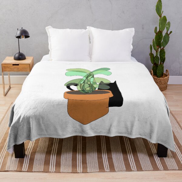 Item preview, Basic plant art with cat. designed and sold by dodpod.