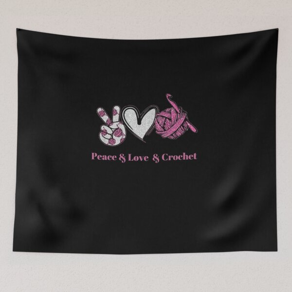 Item preview, Peace & Love & Crochet designed and sold by wataraadam.