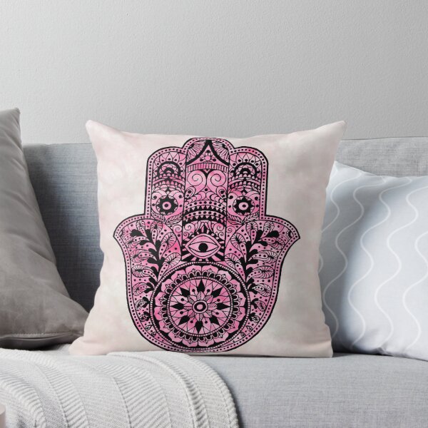 Item preview, Watercolor Pink Hamsa designed and sold by maryedenoa.