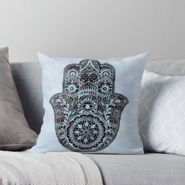 Item preview, Watercolor Blue Hamsa designed and sold by maryedenoa.