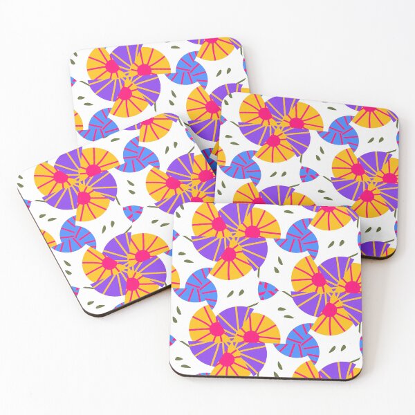 Item preview, Bright and Cheerful Nordic Scandinavian Geometric Color Pattern in Blue, Green, Purple, Yellow, Orange, and Red designed and sold by cozycaroline.