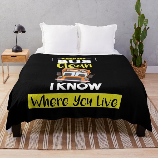 Item preview, Keep My Bus Clean I know where you live, Funny School Driver Bus Drivers Gift designed and sold by Loukman-Badri.