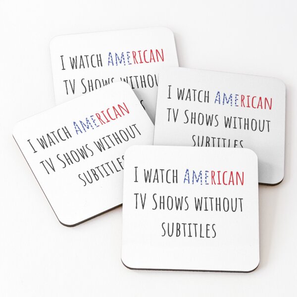 Item preview, I watch American TV Shows without subtitles designed and sold by AnnaRuz.