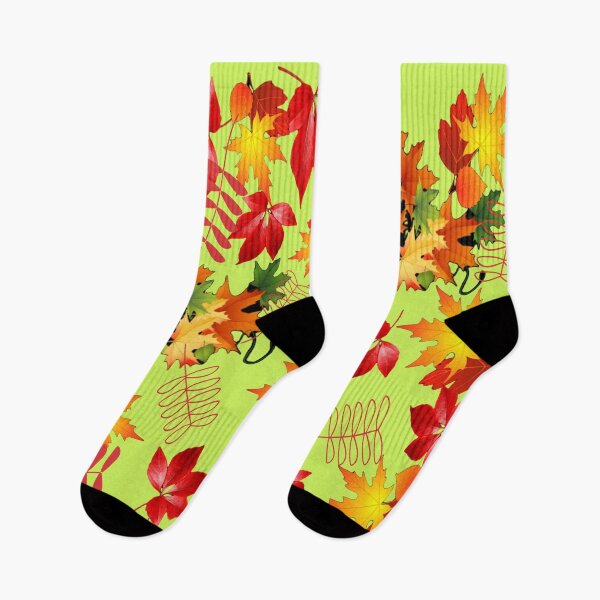 Item preview, YELLOW RED MAPLE LEAVES FALLING AUTUMN PATTERN  designed and sold by samArtline.