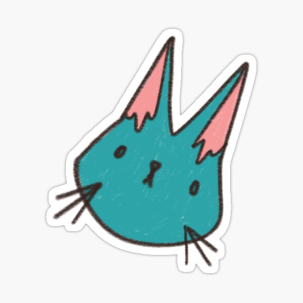 Blue Cat Sticker
