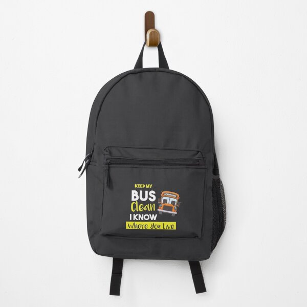 Item preview, Keep My Bus Clean I know where you live, Funny School Driver Bus designed and sold by Loukman-Badri.