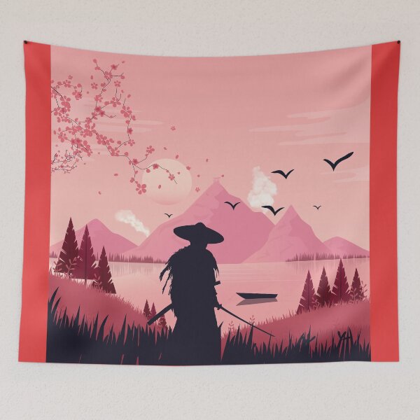 Item preview, Japanese Samurai Game Print designed and sold by RedHeadArtPrints.