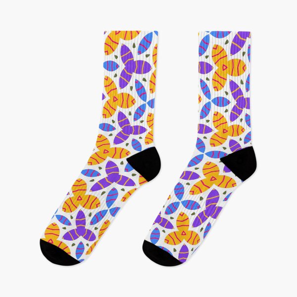 Item preview, Bright and Cheerful Nordic Scandinavian Geometric Color Pattern in Blue, Green, Purple, Yellow, Orange, and Red designed and sold by cozycaroline.
