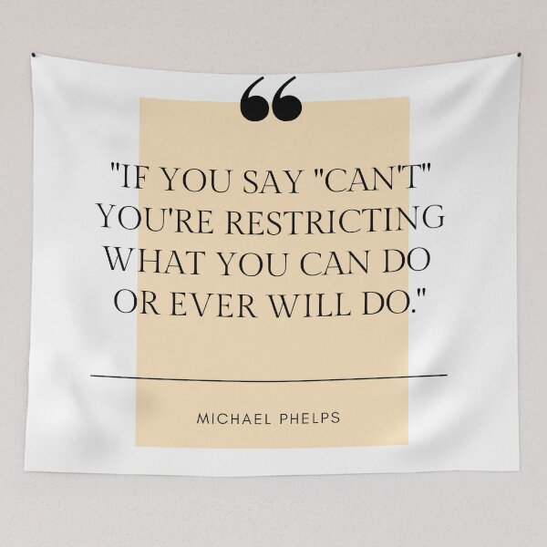 Item preview, Michael Phelps Quote designed and sold by Swimerch.