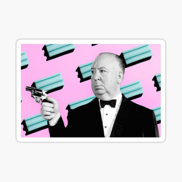 Alfred Hitchcock pop art pattern Sticker