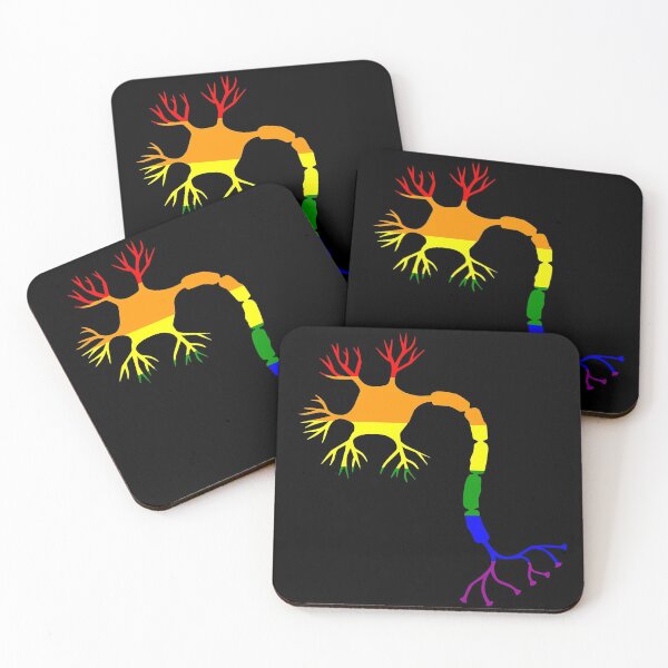 Item preview, LGBTQ+ Rainbow Neuron - Pride Month, Happy Pride! - Neuroscience, Brain, Mental Health designed and sold by jadedscientist.