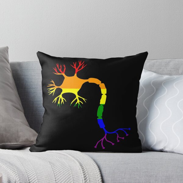 Item preview, LGBTQ+ Rainbow Neuron - Pride Month, Happy Pride! - Neuroscience, Brain, Mental Health designed and sold by jadedscientist.