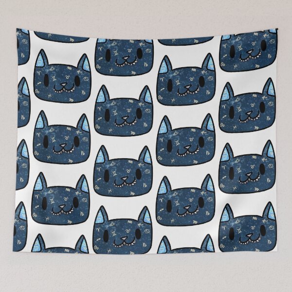 Item preview, (Astronomy Kitten) Astrological signs Dark Blue Sky designed and sold by EKLs-Shop.