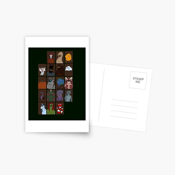 The Costume Shop Monster Cards Postcard