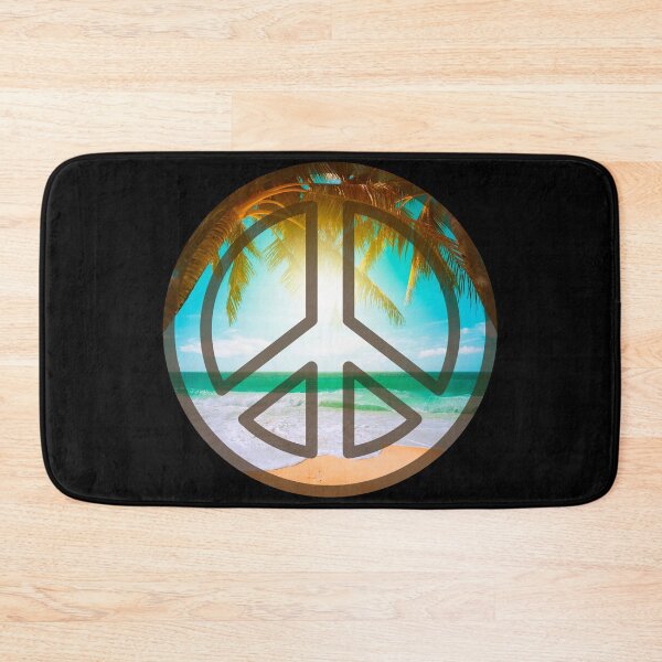 Item preview, Peace Sign with Tropical Beach Background  designed and sold by Cosmic-Ferret.