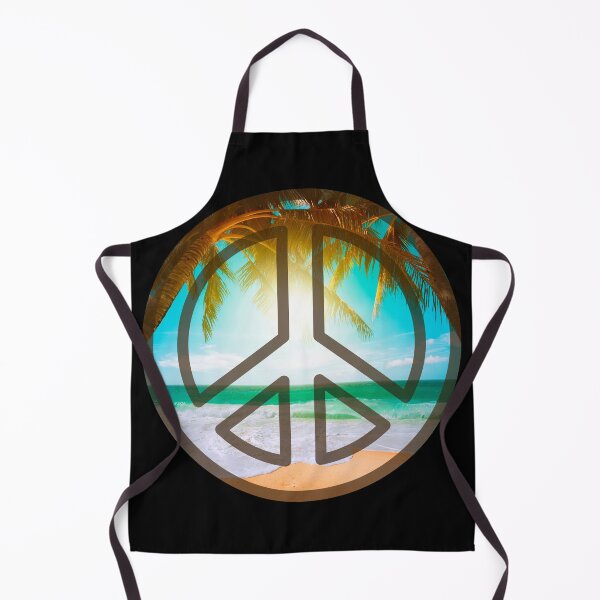 Item preview, Peace Sign with Tropical Beach Background designed and sold by Cosmic-Ferret.