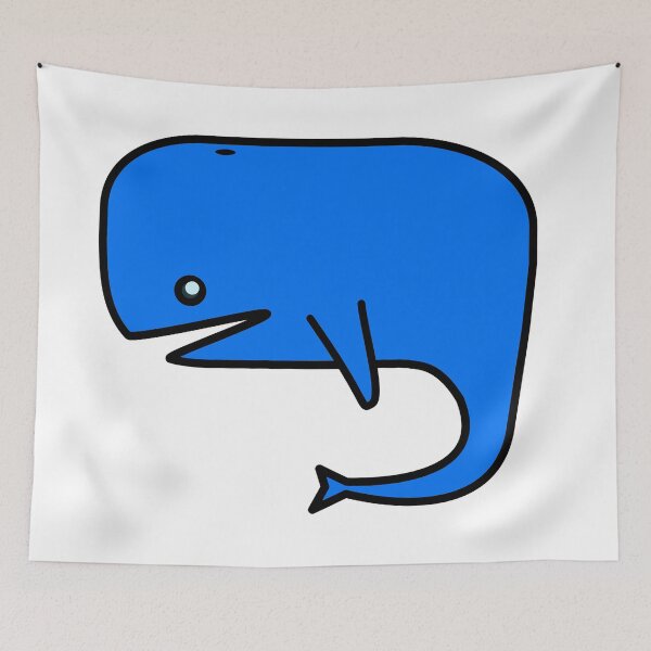 Item preview, Blue Whale, marine mammal, cartoon whale, blow hole, Moby Dick, Sperm Whale, Whale, friendly whale designed and sold by Nostrathomas66.