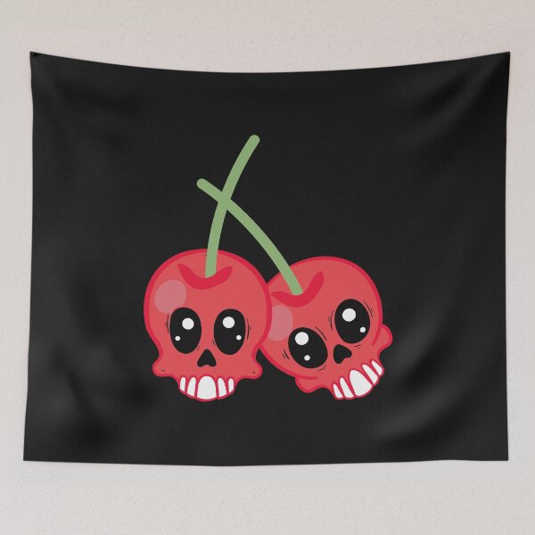 Item preview, Kawaii Pink Cherry Skulls Cherries Manga Halloween Gift designed and sold by TheAplus.