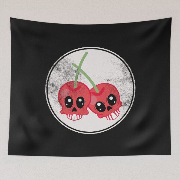 Item preview, Kawaii Pink Cherry Skulls Cherries Manga Halloween Gift designed and sold by TheAplus.