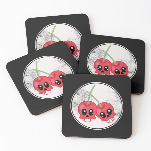 Item preview, Kawaii Pink Cherry Skulls Cherries Manga Halloween Gift designed and sold by TheAplus.