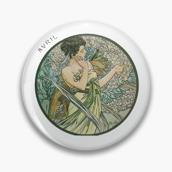 Item preview, April by Alphonse Mucha - Vintage Art designed and sold by RickE.