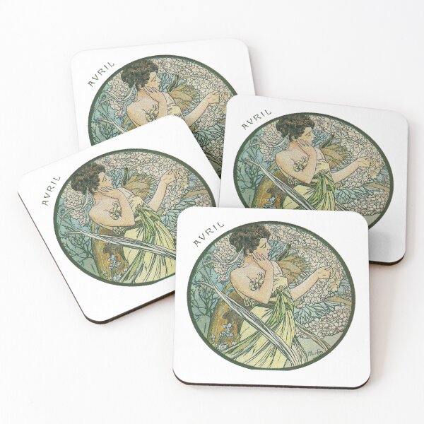 Item preview, April by Alphonse Mucha - Vintage Art designed and sold by RickE.