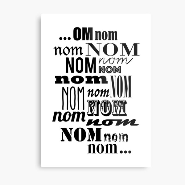 Om Nom Nom Metal Print