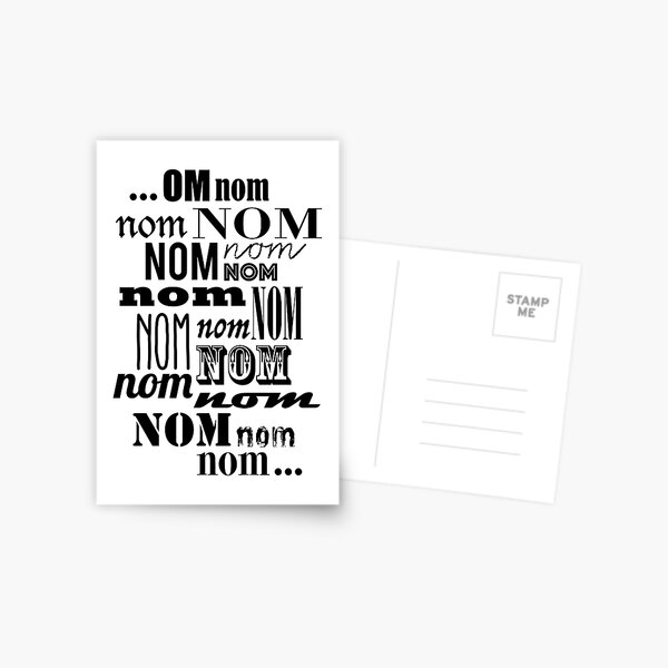 Om Nom Nom Postcard