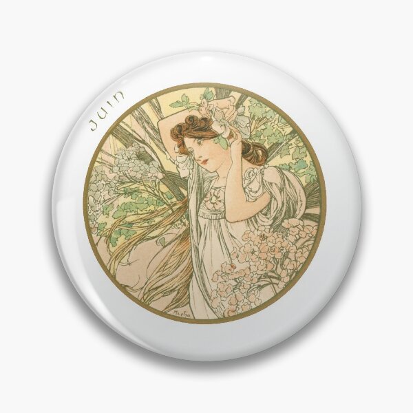 Item preview, June - Alphonse Mucha - Art Nouveau - Vintage Art designed and sold by RickE.
