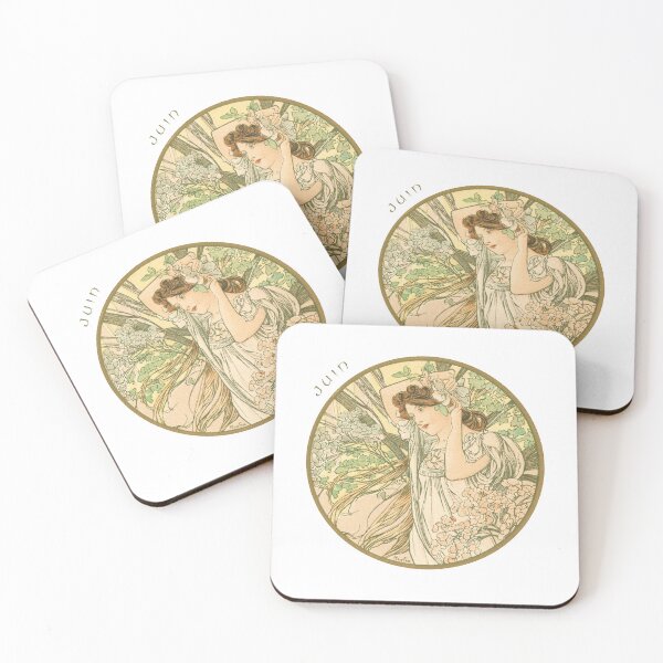 Item preview, June - Alphonse Mucha - Art Nouveau - Vintage Art designed and sold by RickE.