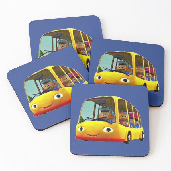 Item preview, yellow bus with eyes and a smile carries monkeys designed and sold by filon19931.